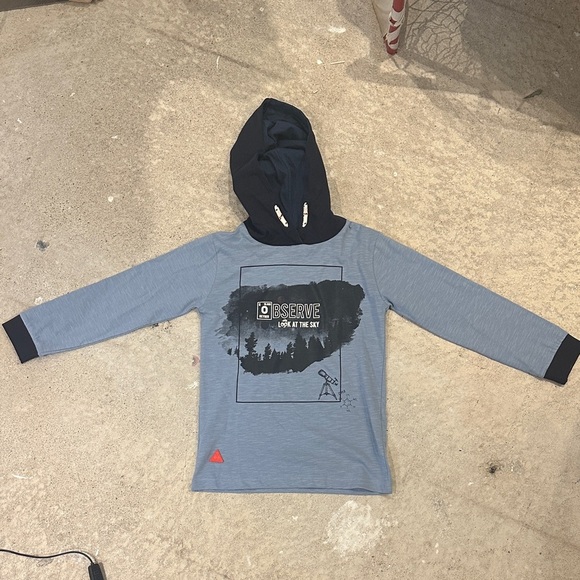 Kids Blue and Black Hoodie 100% cotton - Picture 1 of 6